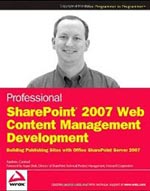 Obálka publikace Professional SharePoint 2007 Web Content Management Development